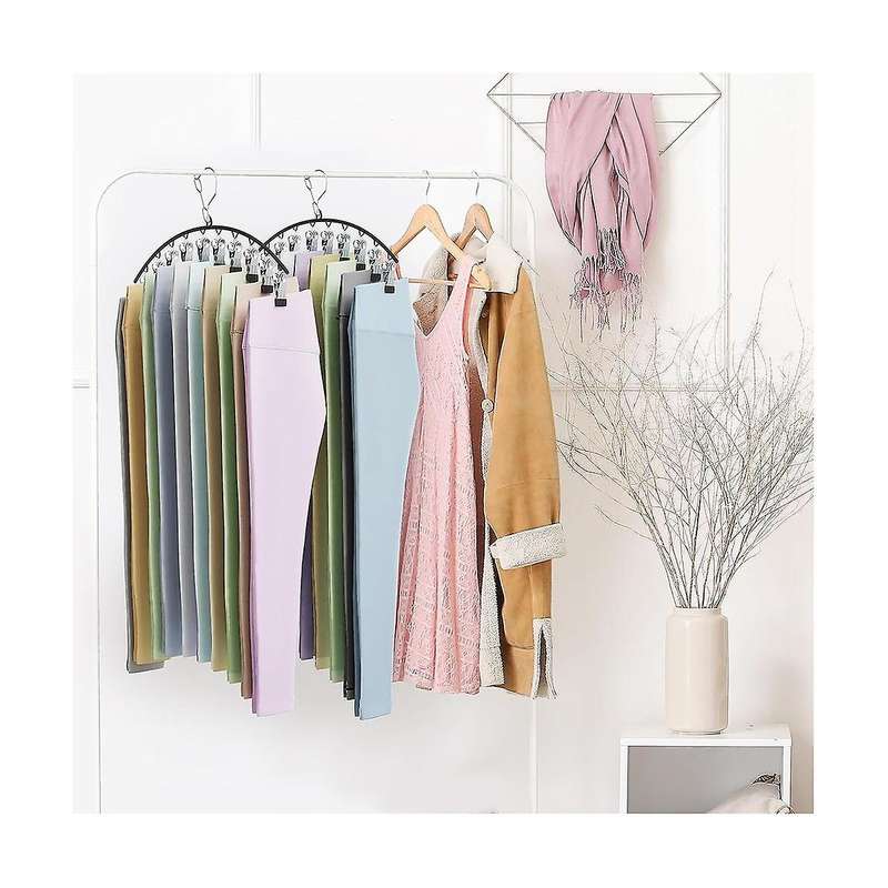 2pcs Clothes Drying Hanger Windproof Clips Sock Laundry Airer Hanger Underwear Socks Holder