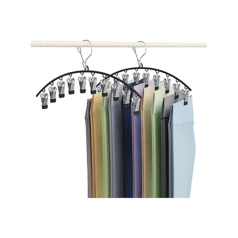2pcs Clothes Drying Hanger Windproof Clips Sock Laundry Airer Hanger Underwear Socks Holder