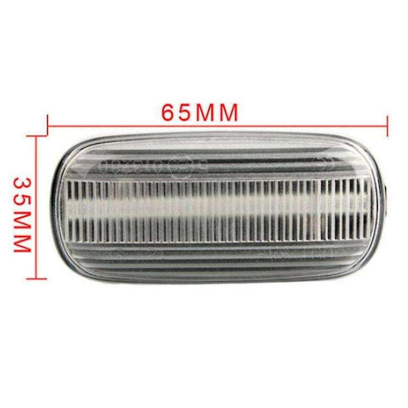 2Pcs Clear Lens Amber LED Side Marker Turn Signal Light for A4 S4 B6 B7 A6 C5 TT A8