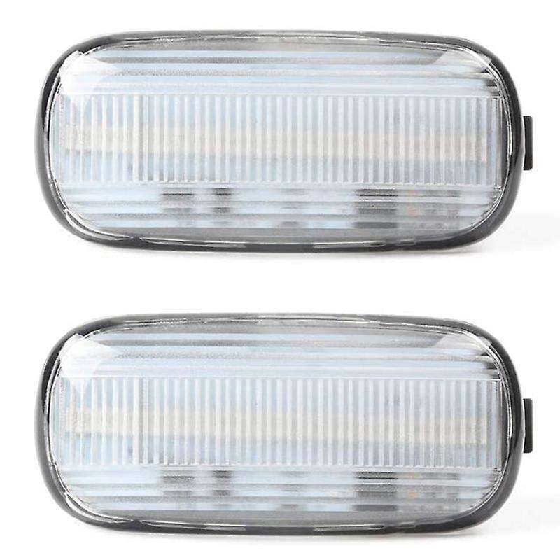 2Pcs Clear Lens Amber LED Side Marker Turn Signal Light for A4 S4 B6 B7 A6 C5 TT A8