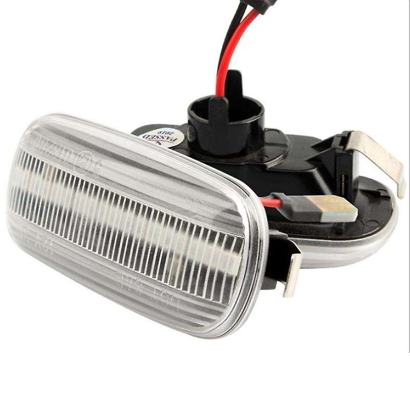 2Pcs Clear Lens Amber LED Side Marker Turn Signal Light for A4 S4 B6 B7 A6 C5 TT A8