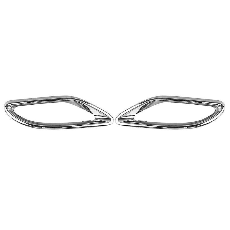 2Pcs Chrome Tail Throat Cover for E220 E350 E300 W238 2017-2018 Car Exhaust Muffler Cover Trim