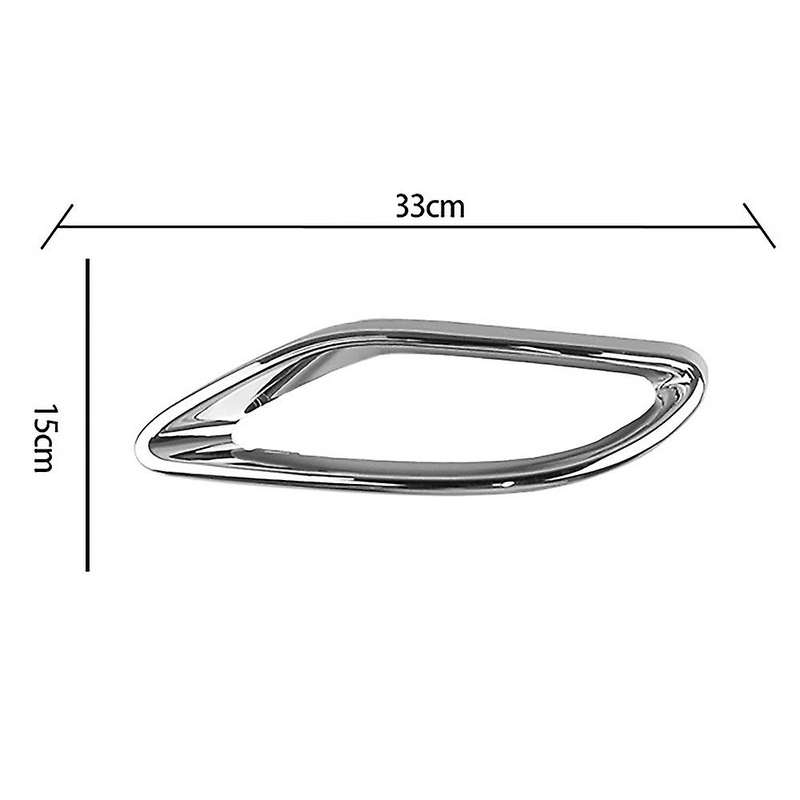 2Pcs Chrome Tail Throat Cover for E220 E350 E300 W238 2017-2018 Car Exhaust Muffler Cover Trim