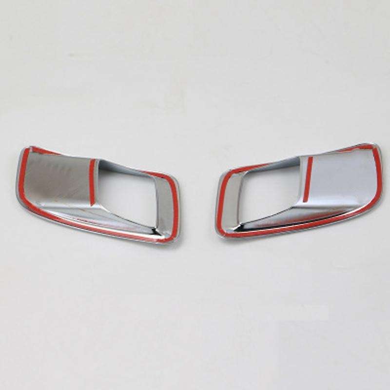 2Pcs Chrome-Plated Rear Fog Lamp Decorative Cover for 3008 GT 2016 2017 Accessories