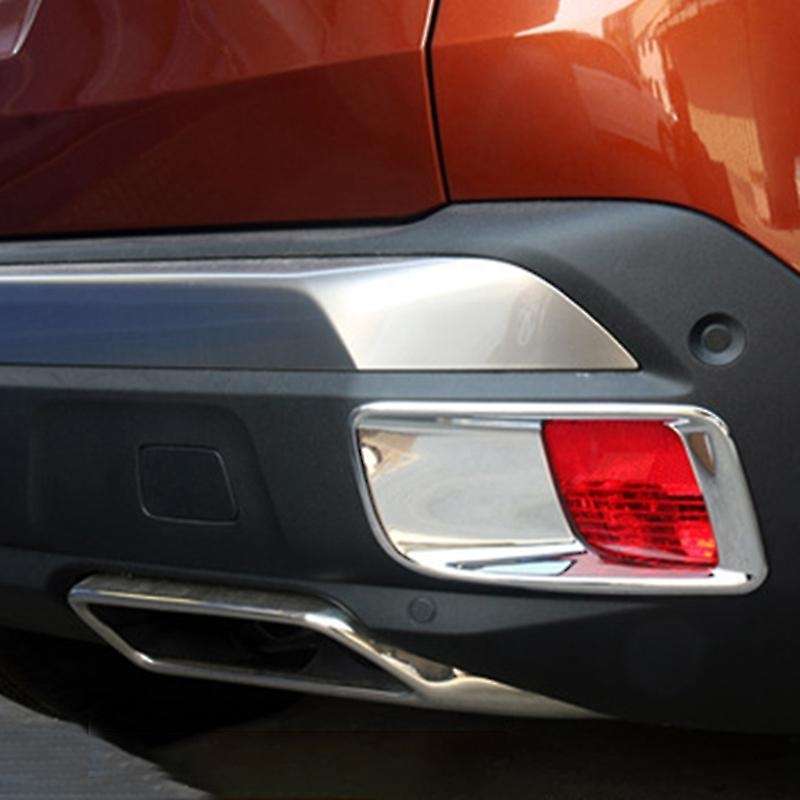 2Pcs Chrome-Plated Rear Fog Lamp Decorative Cover for 3008 GT 2016 2017 Accessories