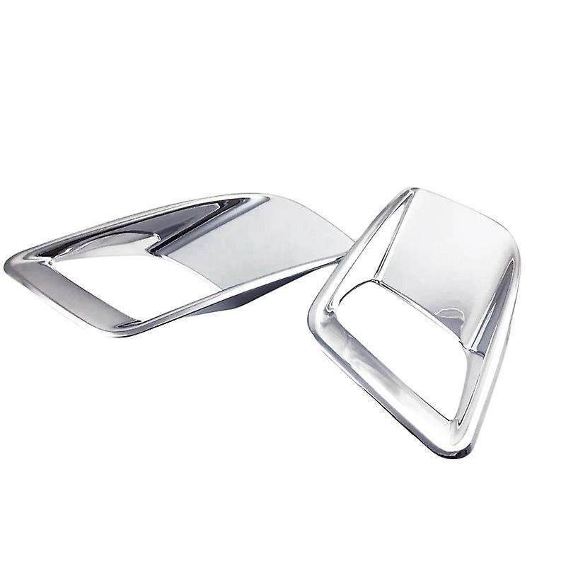 2Pcs Chrome-Plated Rear Fog Lamp Decorative Cover for 3008 GT 2016 2017 Accessories