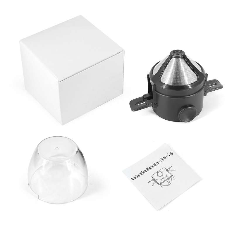 2Pcs Coffee Filter with Cup Portable Drip Coffee Tea Holder Reusable Tea Infuser and Stand Coffee Dr