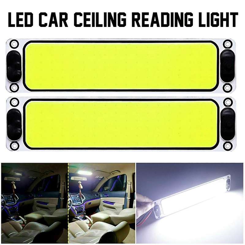 2Pcs Cob 108 Smd Led 12V 24V Panel Dome Lamp Auto Car Interior Reading Plate Light Roof Ceiling Inte