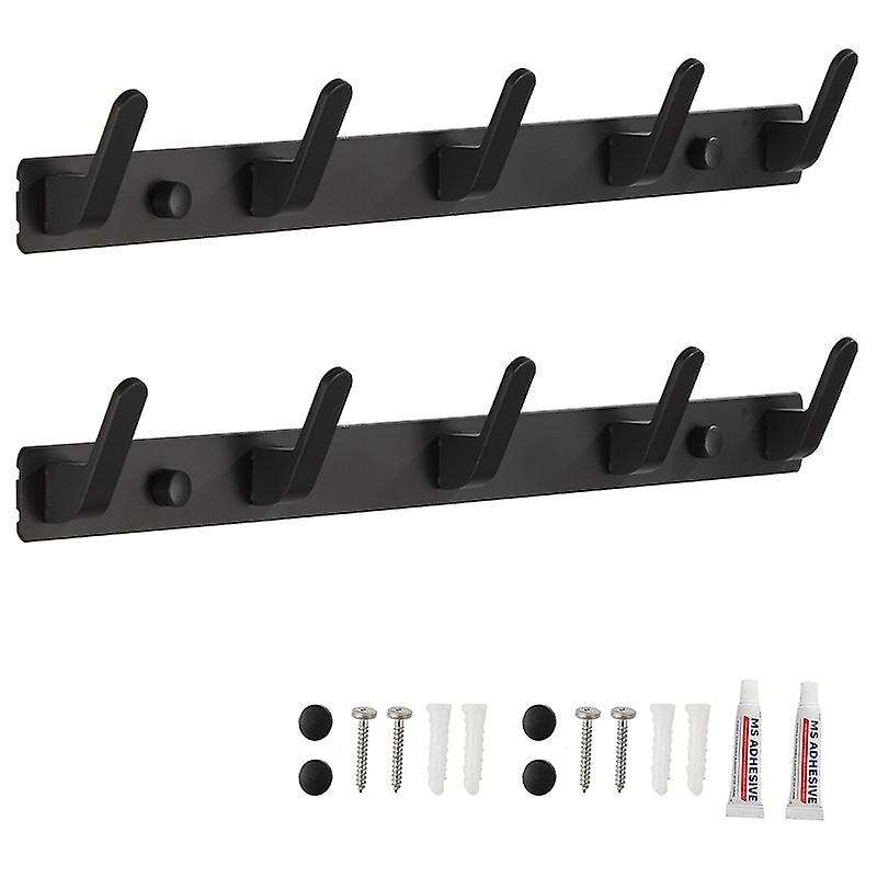 2Pcs Coat Hooks for Wall and Door Stable Coat Rack Rail Wall Coat Rack Towel Hook for Bathroom Kitch
