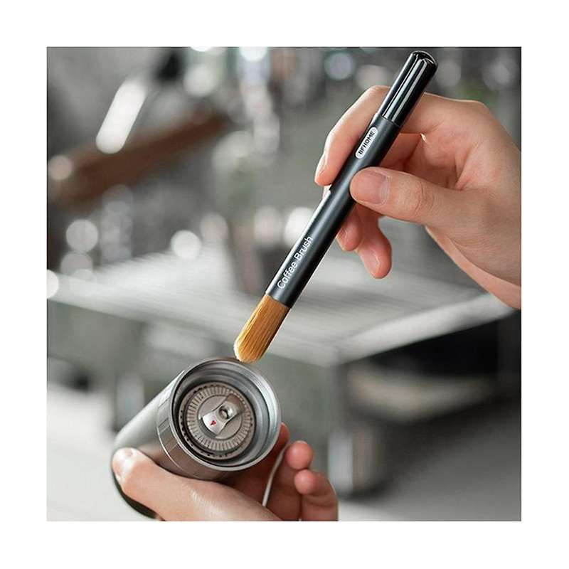 2pcs Coffee Grinder Cleaning Brush Espresso Coffee Grinder Brush Cleaning Tools Aluminum Handle Du
