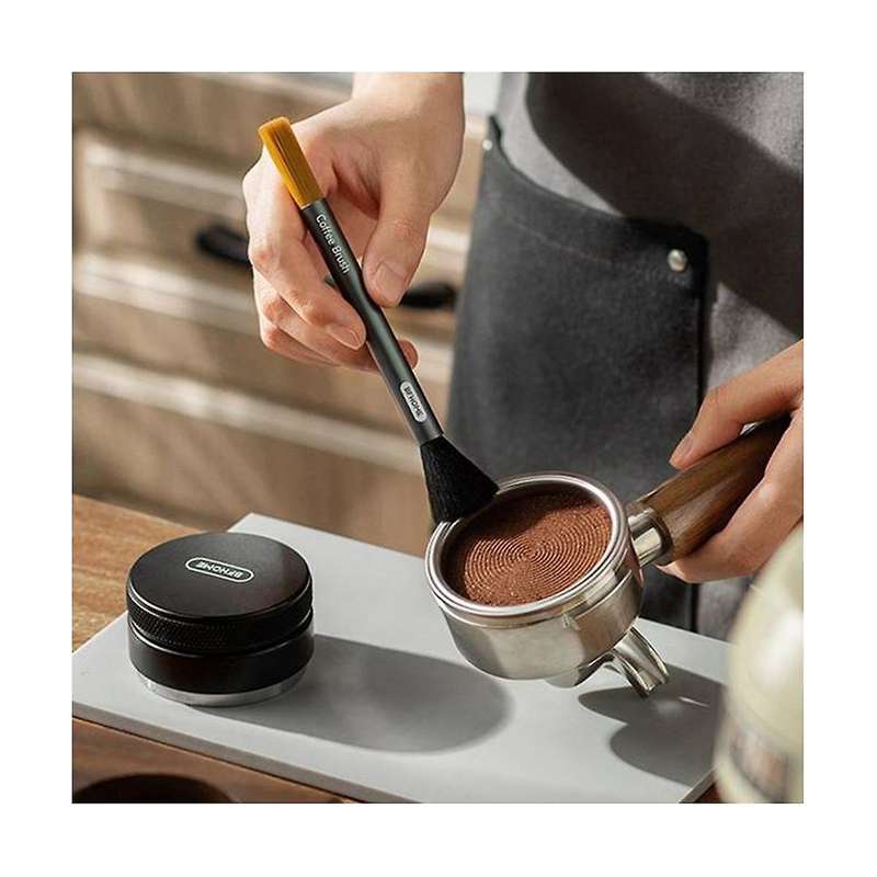 2pcs Coffee Grinder Cleaning Brush Espresso Coffee Grinder Brush Cleaning Tools Aluminum Handle Du