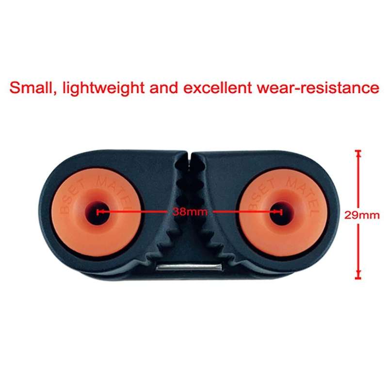 2Pcs Composite 2 Row Ball Bearing Cam Cleat Pilates Equipment Marine Boat Fast Entry Rope Wire Sailb