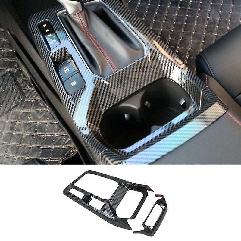 2PCS Compatible MG 5 MG5 2020 2021 Gear Shift Panel Cover Trim Cup Holder