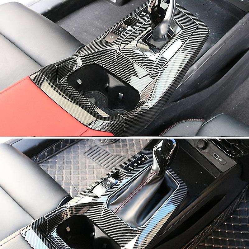 2PCS Compatible MG 5 MG5 2020 2021 Gear Shift Panel Cover Trim Cup Holder