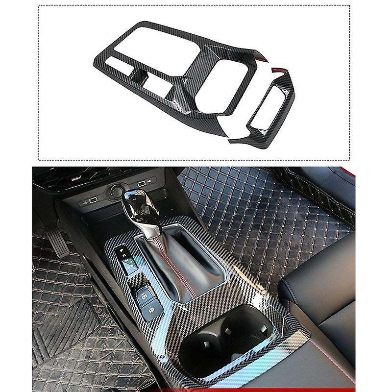2PCS Compatible MG 5 MG5 2020 2021 Gear Shift Panel Cover Trim Cup Holder