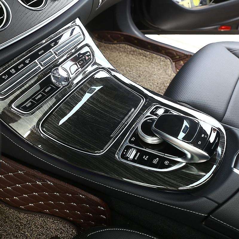 2Pcs Console Gear Panel Frame Console Gear Shift Panel Cover Trim for E-Class W213 2016 2017 2018