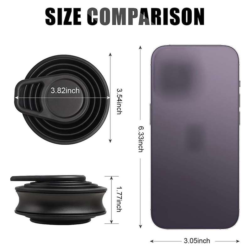 2pcs Collapsible Water Bottles 17 Oz Free Leak Proof Foldable Silicone Bottle with Anti-collapse Rin