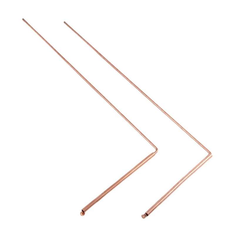 2Pcs Copper Dowsing Rods Spiritual Divining Rods Flexible Copper Rod Dowsing Spirit Rods with Pendul
