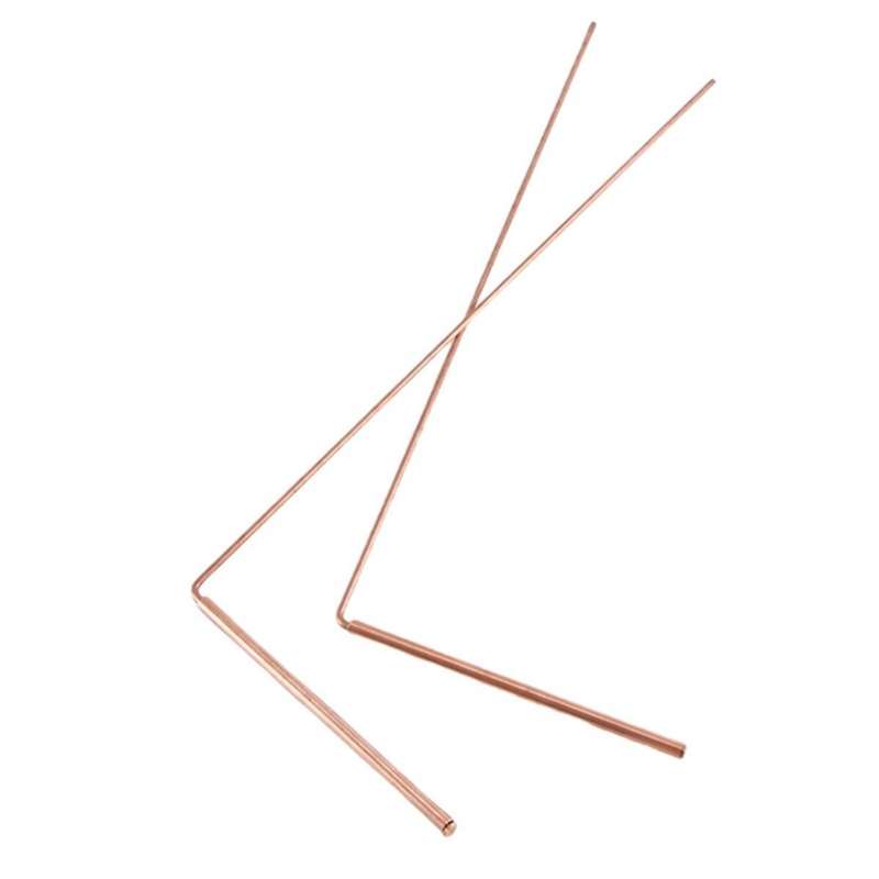 2Pcs Copper Dowsing Rods Spiritual Divining Rods Flexible Copper Rod Dowsing Spirit Rods with Pendul