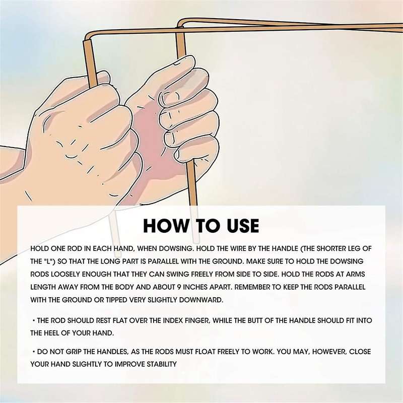 2Pcs Copper Dowsing Rods Spiritual Divining Rods Flexible Copper Rod Dowsing Spirit Rods with Pendul