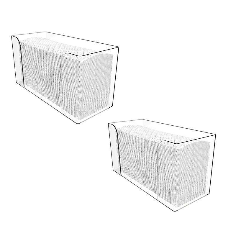 2pcs Countertop Paper Towel Dispenser Clear Guest Towel Napkin Holder