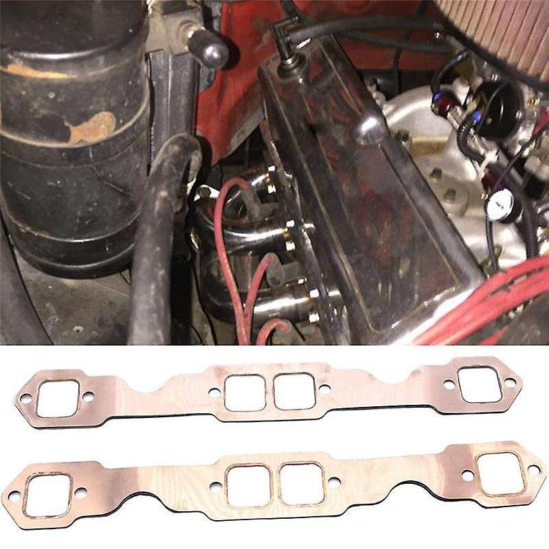 2pcs Copper Header Exhaust Gasket Seal for Chevy Sb 327 305 350 383 283-327-350-383-400