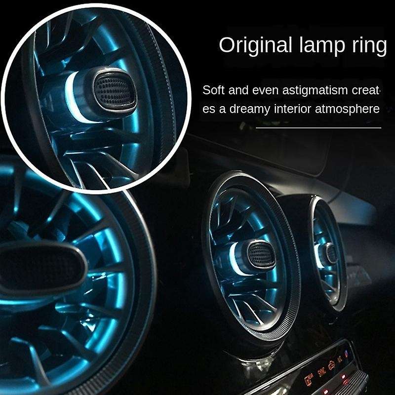 2PCS Dashboard Air Condition Vent Outlet Modification 64 Color LED Atmosphere Light for V250 2015-20