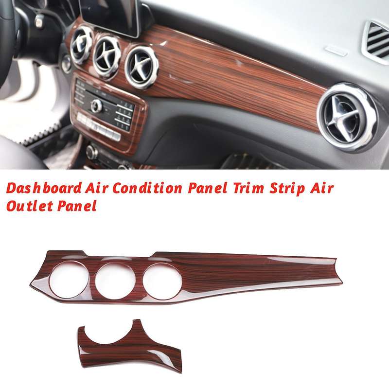 2Pcs Dashboard Air Condition Panel Trim Strip & Air Outlet Panel for W176 GLA X156 CLA C117 13-19 LH
