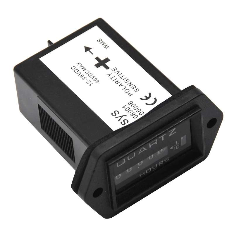 2PCS DC6-80V Mechanical Hour Meter Hour Meter for Engine Generator Boat Motocross Motor Truck Tracto