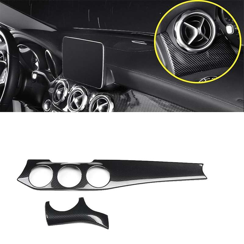 2Pcs Dashboard Center Console Air Condition Outlet Panel Trim Strip for W176 GLA X156 CLA C117 2013