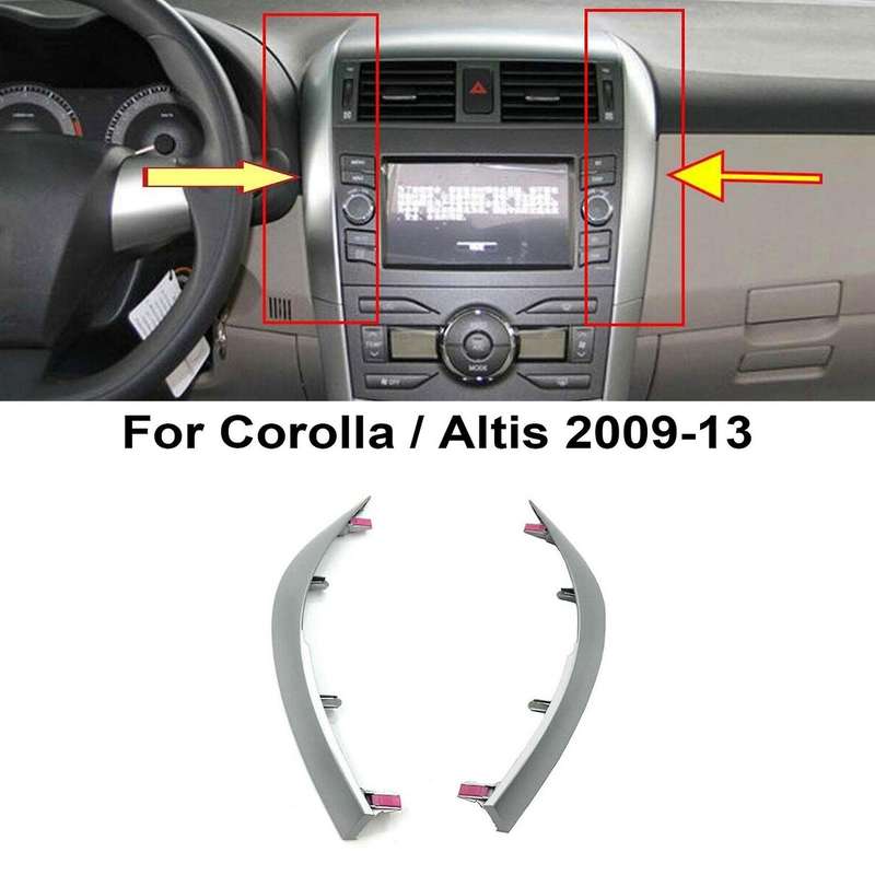 2Pcs Dashboard Trim Cover Strip for Altis 2009 2010 2011 2012 2013 Central Control Car Styling