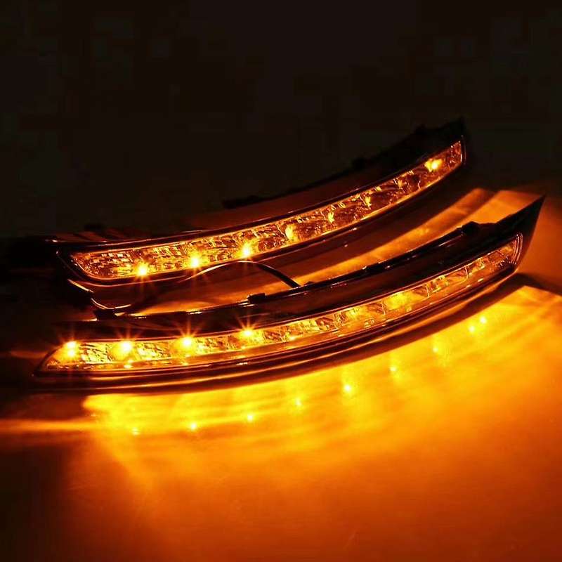 2Pcs Daytime Running Lights LED Dynamic Turn Signal Light Blinker for XC90 2007-2013 Lamp Turn Signa