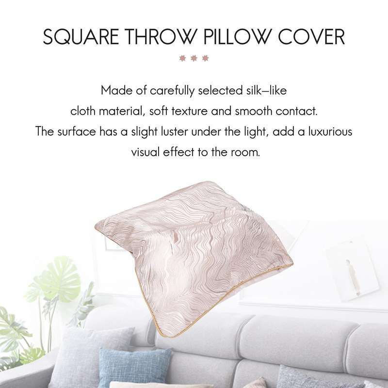 2pcs Decorative Throw Pillow Covers Set Silk Soft Cushion Case for Sofa Bedroom Garden 45 X 45 Cm S