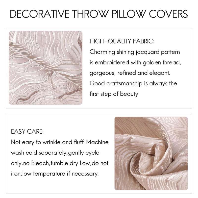 2pcs Decorative Throw Pillow Covers Set Silk Soft Cushion Case for Sofa Bedroom Garden 45 X 45 Cm S