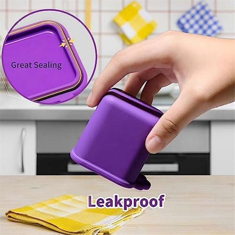 2pcs Dips Containers Fits Most Bento Lunch Box to Go, Leakproof Salad Dressing Container Fits Lunch