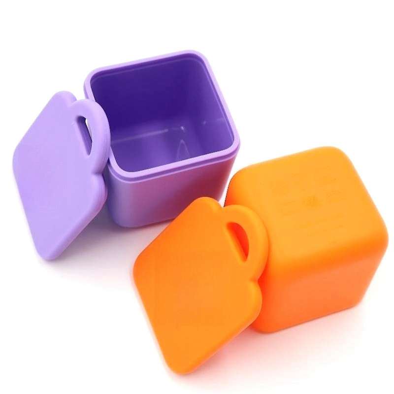 2pcs Dips Containers Fits Most Bento Lunch Box to Go, Leakproof Salad Dressing Container Fits Lunch