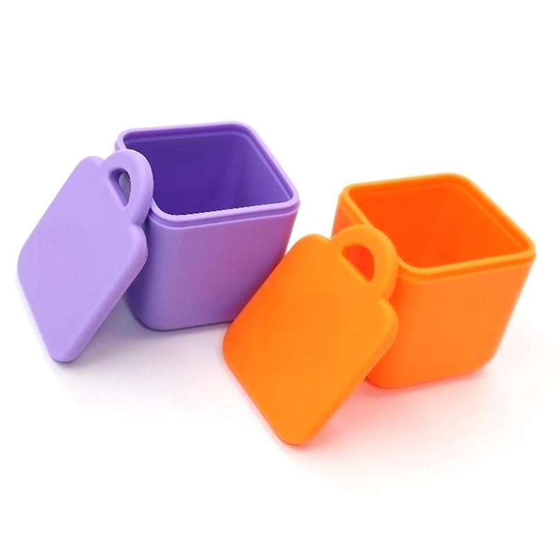 2pcs Dips Containers Fits Most Bento Lunch Box to Go, Leakproof Salad Dressing Container Fits Lunch