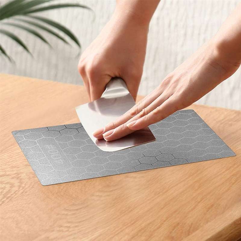 2pcs Diamond Sharpening Stone, Whetstone Honeycomb Surface Diamond Sharpener Plate with Non- Base(4
