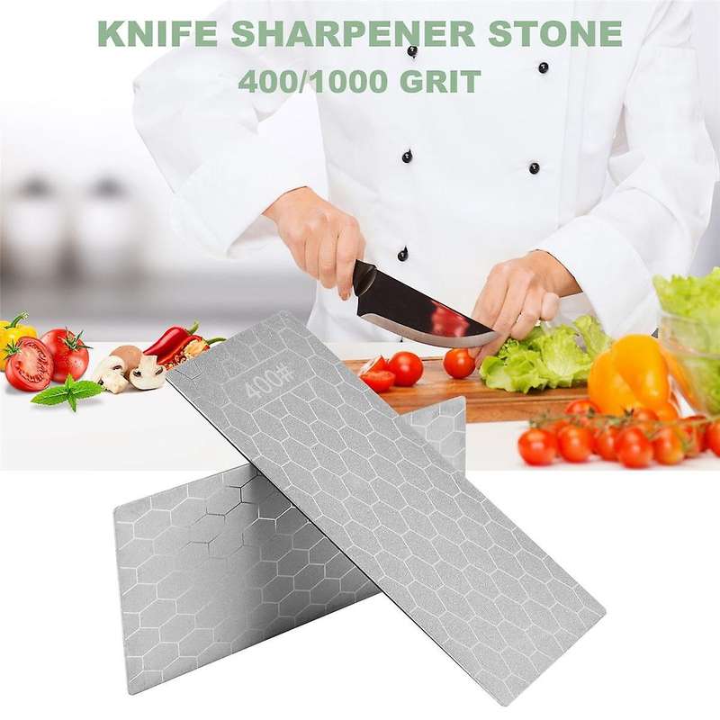 2pcs Diamond Sharpening Stone, Whetstone Honeycomb Surface Diamond Sharpener Plate with Non- Base(4