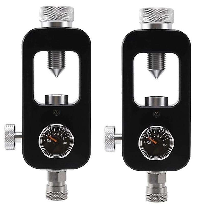 2Pcs Diving Scuba Filling Adapters Inflatable Valve Gas Cylinder Converter Diving G5/8 8MM Female He