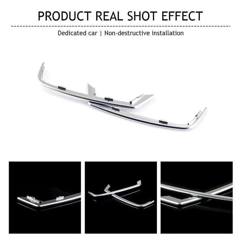 2pcs Door Tweeter Slot Plug Stickers for 5 Series F10 F11 2014-2017 Abs Chrome Door Speakers Frame