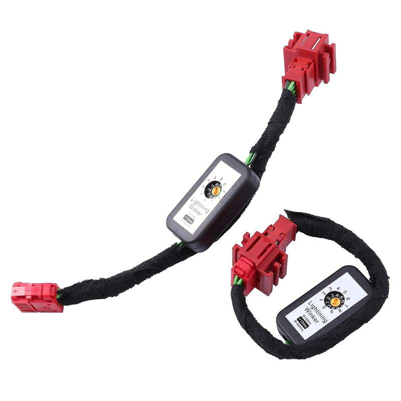 2PCS Dynamic LED Indicator Flasher Adapters Module LED Taillight Add-on Module Cable Wire for- A7 4G