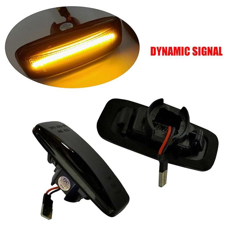 2PCS Dynamic Side Marker Turn Signal Lamp for Teana Cefiro J31 04-07 Lamp Light Black