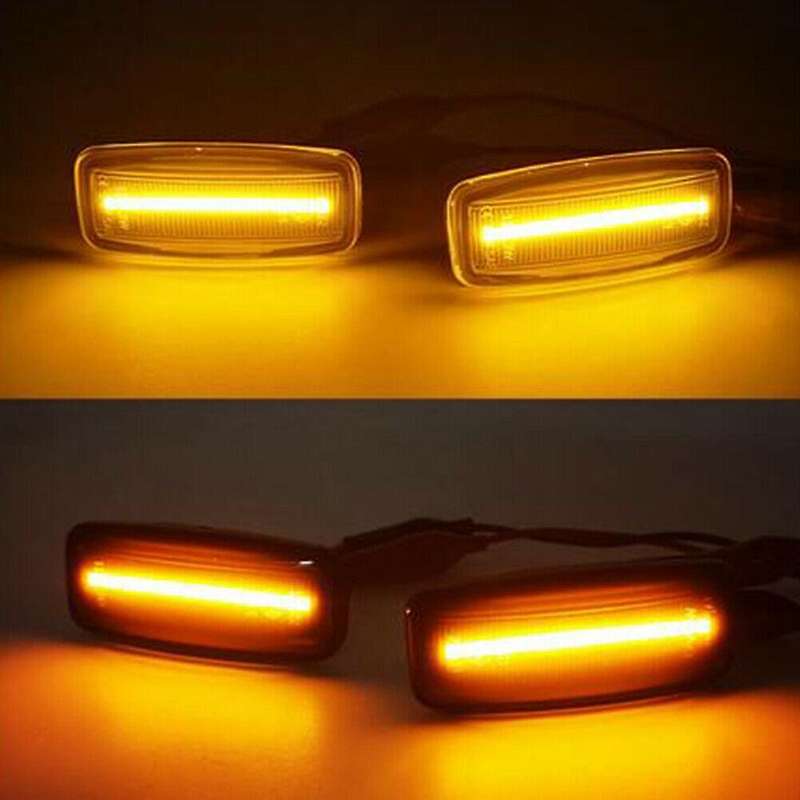 2PCS Dynamic Side Marker Turn Signal Lamp for Teana Cefiro J31 04-07 Lamp Light Black