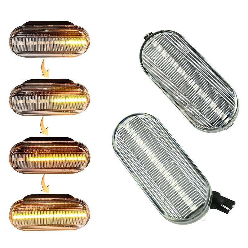 2Pcs Dynamic Led Side Marker Turn Signal Light Sequential Blinker Light for C-Max Fiesta Focus Galax