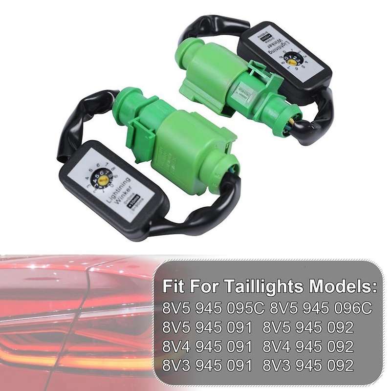 2Pcs Dynamic Turn Signal Indicator Led Taillight Add-on Module Cable Wire Harness for A3 8V