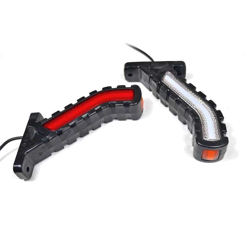 2PCS Dynamic Truck LED Rubber Side Lights 12V 24V Universal Trailer Side Marker Lights Waterproof Ou