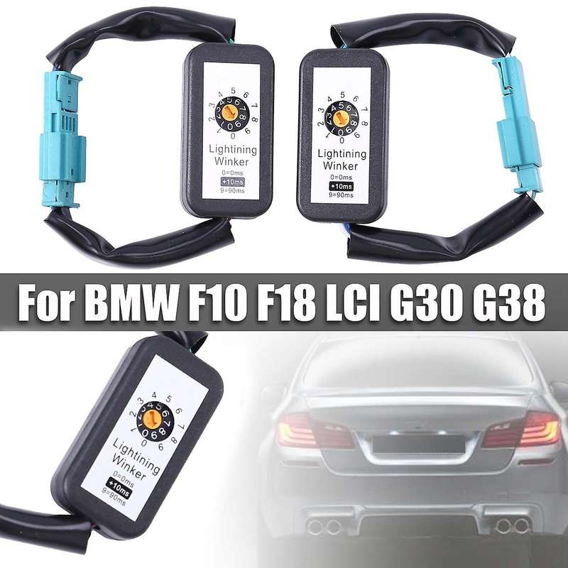 2Pcs DynamicTurn Signal Indicator LED Taillight Add-On Module Cable Wire for  F10 F18 G30 G38 Tail L