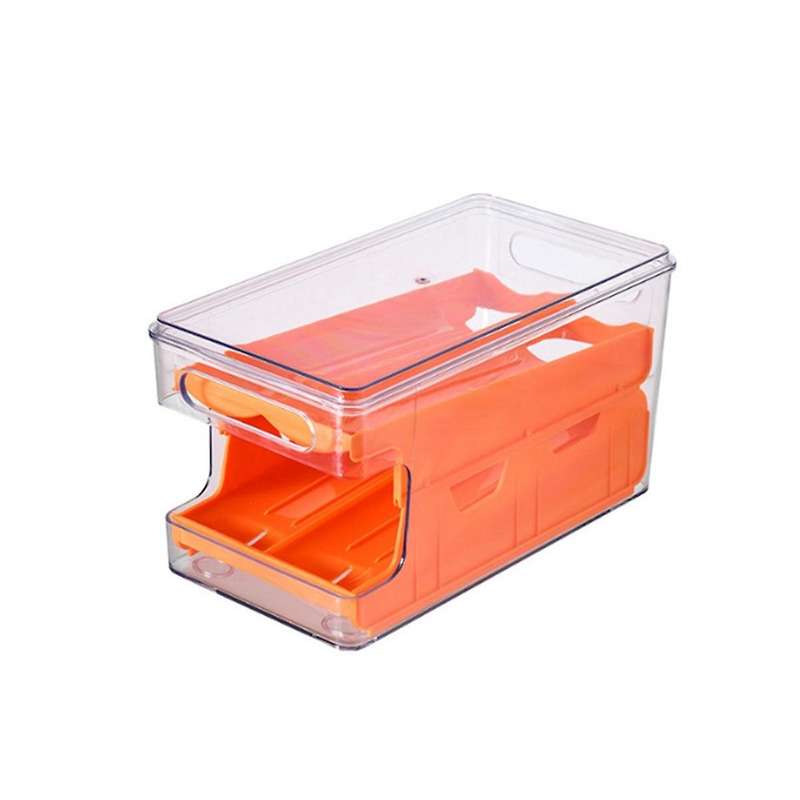 2pcs Egg Storage Box, Double Wall Container Food Refrigerator Drawer Organizer Container