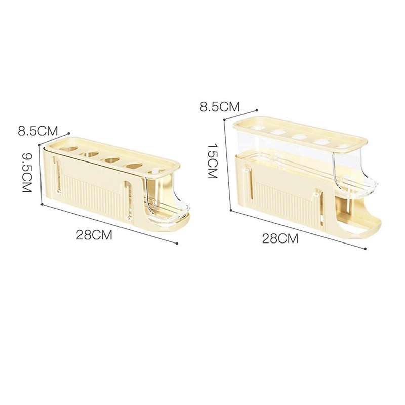 2PCS Egg Storage Trays for Refrigerator Egg Dispenser for Refrigerator 3 Tiers Space-Saving Egg Disp